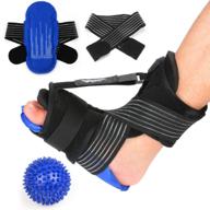 🦶 supregear adjustable night splint for plantar fasciitis, breathable plantar brace with spiky massage ball and reusable hot cold gel pack - relieve achilles tendonitis, foot drop, heel ankle arch foot pain логотип