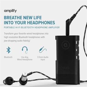 img 3 attached to 🎧 Auris Amplify Portable Hi-Fi Bluetooth Adapter Receiver with 32bit DAC Amp, LDAC, aptX HD, aptX, AAC, Clip & 3.5mm AUX Output - Black