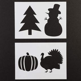 img 2 attached to 🎨 Versatile Reusable Stencils for Wood Signs, Walls, Fabric & DIY Decor (8 x 5.75 in, 44 Sheets)