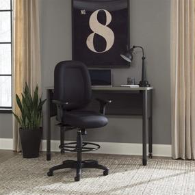 img 1 attached to 🪑 OFM 125-DK Ergonomic Task Chair with Arms and Drafting Kit: Comfortable Mid Back Design in Black