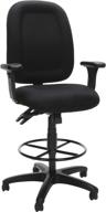 🪑 ofm 125-dk ergonomic task chair with arms and drafting kit: comfortable mid back design in black logo