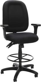 img 4 attached to 🪑 OFM 125-DK Ergonomic Task Chair with Arms and Drafting Kit: Comfortable Mid Back Design in Black