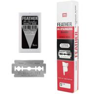 100-count feather double edge safety razor blades logo