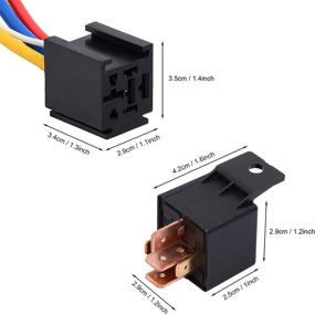 img 1 attached to 🚘 EHDIS 2 Packs Car Relay with Harness: Heavy-Duty 5-Pin 80A 12V Relay with Socket Plug – Automotive Relay JD2912-1Z-12VDC 80A 14VDC