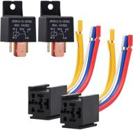 🚘 ehdis 2 packs car relay with harness: heavy-duty 5-pin 80a 12v relay with socket plug – automotive relay jd2912-1z-12vdc 80a 14vdc logo