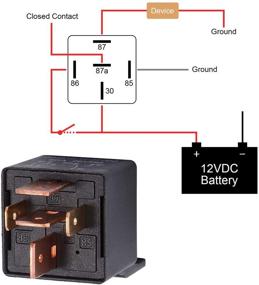 img 2 attached to 🚘 EHDIS 2 Packs Car Relay with Harness: Heavy-Duty 5-Pin 80A 12V Relay with Socket Plug – Automotive Relay JD2912-1Z-12VDC 80A 14VDC