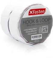 👥 white xfasten adhesive hook and loop tape - 1.5-inch x 10-foot double-sided sticky back tape for textile, tools, and gardening beds logo