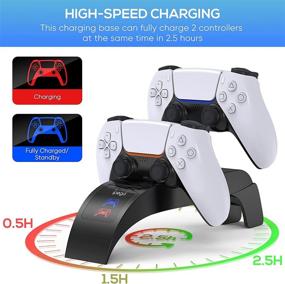img 3 attached to 🎮 PS5 Controller Charging Station: Upgraded Charger with Dual Fast Charging, Top/Desktop Installation, LED Indicator - Safe Circuit Protection for PS5 Disc & Digital Edition