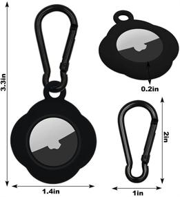 img 3 attached to 🌸 2 Пакета / 4 Пакета Силиконовый защитный чехол для AirTag: Мягкий ударопрочный ковер с кольцом для ключей, удобный для переноски, предотвращает царапины - Цветочная форма