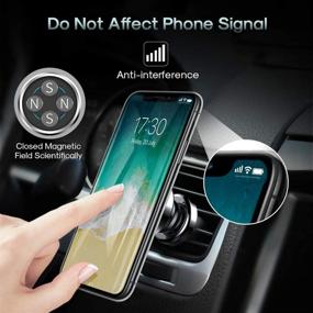 img 1 attached to 📱 MEIDI Air Vent Magnetic Phone Holder: 360 Rotation Car Mount for iPhone, Samsung, HTC & More (Black)