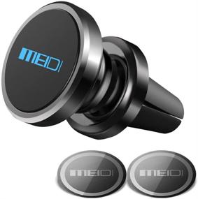 img 4 attached to 📱 MEIDI Air Vent Magnetic Phone Holder: 360 Rotation Car Mount for iPhone, Samsung, HTC & More (Black)