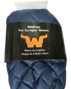 img 1 attached to WildCow Blue Ice Scraper Mitt