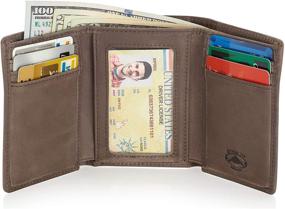 img 3 attached to 🔒 Ultimate Protection with Stealth Mode: Trifold Wallet - Brown, Blocking RFID Technology