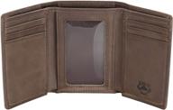 🔒 ultimate protection with stealth mode: trifold wallet - brown, blocking rfid technology logo