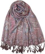 achillea reversible festival pashmina paisley women's accessories logo