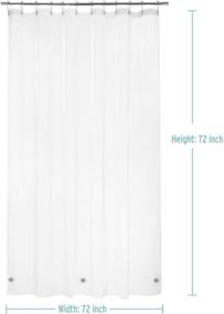 img 3 attached to 🚿 Titanker Clear Shower Curtain Liner: Waterproof PEVA, Lightweight, Metal Grommet Holes, Magnets – 72x72 Inches for Bathroom, Hotel, Bathtub