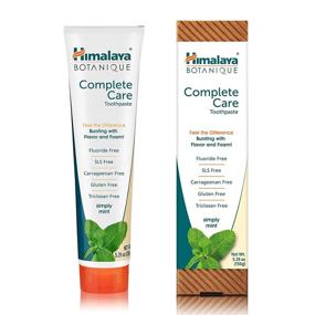 img 3 attached to 🦷 Himalaya Botanique Complete Care Toothpaste, Simply Mint, Plaque Reducing for Brightening Teeth, Fresh Breath, 5.29 oz, 2 Pack