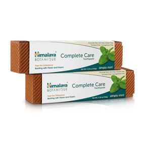 img 4 attached to 🦷 Himalaya Botanique Complete Care Toothpaste, Simply Mint, Plaque Reducing for Brightening Teeth, Fresh Breath, 5.29 oz, 2 Pack