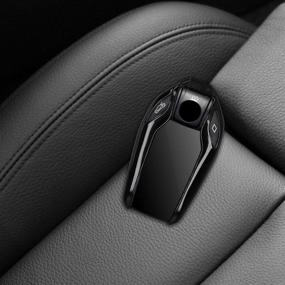 img 3 attached to Black High Gloss Key Cover ⚫️ for BMW by kwmobile: Compatible and Stylish Protection