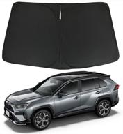 🌞 d-lumina rav4 windshield sunshade - ultimate protection for toyota rav-4 (2019-2022) - front sun shield cover for hybrid prime, le, xle, xle premium, adventure, trd off-road, limited models logo