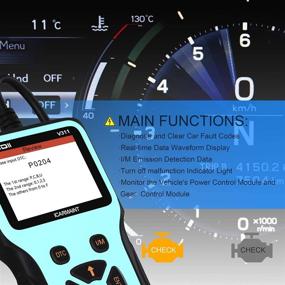 img 2 attached to 🚗 ICARMAINT Car OBD2 Code Reader: Enhanced Engine Fault Code Reader & Diagnostic Scanner for Clearing Fault Codes and Checking Engine/Battery/Exhaust System