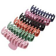 🌸 sygy 6pcs large hair claw clips: nonslip matte banana big clips for thick/thin hair styling - strong hold jumbo jaw clips, fashionable girls hair accessories logo