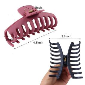 img 3 attached to 🌸 SYGY 6PCS Large Hair Claw Clips: Nonslip Matte Banana Big Clips for Thick/Thin Hair Styling - Strong Hold Jumbo Jaw Clips, Fashionable Girls Hair Accessories