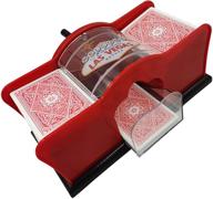 yuanhe casino 2-deck manual card shuffler - blue/red/black logo