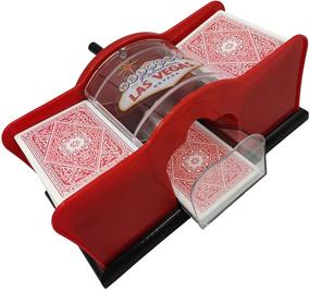 img 4 attached to Yuanhe Casino 2-Deck Manual Card Shuffler - Blue/Red/Black