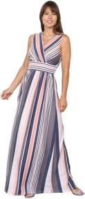 img 4 attached to Éloges Stripe Surplice Sleeveless Charcoal Women's Clothing