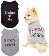 🐶 pet vests dog clothes with fashion printing - pack of 2 логотип