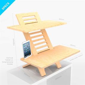 img 1 attached to 📦 Height Adjustable Sit-Stand Desk Converter - Jumbo DeskStand: Ergonomic Furniture for Improved Productivity