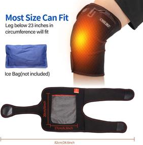 img 1 attached to 🔥 CHILIKI Heated Knee Brace Wrap Support, Knee Pad for Hot and Cold Therapy Pain Relief, Stiffness, Meniscus Tear, Arthritis, Strains – Fits Knee, Calf, Leg, and Arm Area for Men and Women