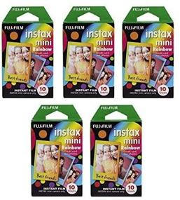 img 3 attached to Fujifilm Instax Mini Instant Rainbow Film - Pack of 50 Sheets: Bursting Colors for Your Memories!