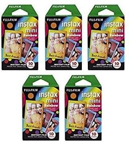 img 1 attached to Fujifilm Instax Mini Instant Rainbow Film - Pack of 50 Sheets: Bursting Colors for Your Memories!