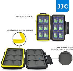 img 2 attached to 💧 Water Resistant JJC MC-SD12 Memory Card Case: Safely Store and Protect 12 SD Cards