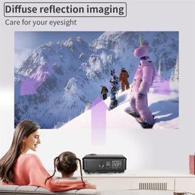 img 1 attached to 🎥 4800 Lumens Full HD 1080P Home Projector, 200-Inch Display, Video Zoom, Keystone, HDMI, USB, AV, Audio, VGA – Ideal for Smartphones, Laptops, PC, DVD Player, TV, PS4, and X-Box Gaming