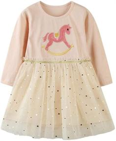 img 4 attached to Mud Kingdom Little Cartoon Penguin Girls' 🐧 Dresses: Cute and Stylish Clothing for Your Princess