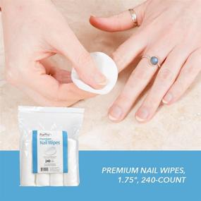 img 2 attached to 👌 ForPro Premium Lint-Free Cotton Nail Wipes, 240-Count, 1.75” – Ideal for Gentle Nail Polish Removal