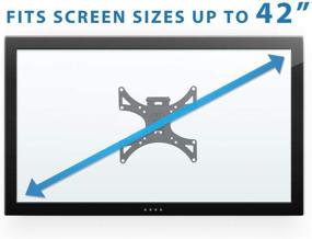 img 1 attached to 📺 Mount-It! Full-Motion TV Wall Mount for 23-42" Flat Screen Panels - Tilting, Swiveling, Articulating Display Mounting Bracket with 200x200 VESA Pattern, 66 lb Capacity