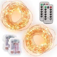 🔋 2 pack tenergy battery operated led string lights: 16.5ft, 50 dimmable leds, remote control, outdoor-ready for christmas, wedding, ul certified логотип