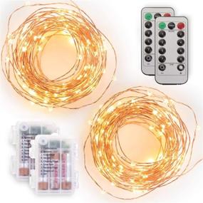 img 4 attached to 🔋 2 Pack Tenergy Battery Operated LED String Lights: 16.5ft, 50 Dimmable LEDs, Remote Control, Outdoor-Ready for Christmas, Wedding, UL Certified