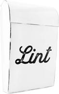 🐄 auldhome farmhouse enamelware lint holder bin: vintage distressed white laundry room decor логотип