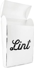 img 2 attached to 🐄 AuldHome Farmhouse Enamelware Lint Holder Bin: Vintage Distressed White Laundry Room Decor