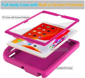 img 1 attached to 👶 SUPLIK iPad 10.2 Case for Kids - Durable Shockproof Handle Stand Protective Cover with Screen Protector for Apple iPad 10.2 inch 9th/8th/7th Generation (2021/2020/2019 Model) - Pink