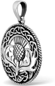 img 3 attached to WithLoveSilver Sterling Triquetra шотландский чертополох