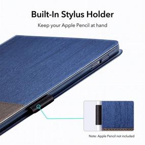 img 1 attached to 📱 ESR iPad Case 9th Gen 2021/8th Gen 2020/7th Gen 2019 – Folio Case with Auto Sleep/Wake & Pencil Holder