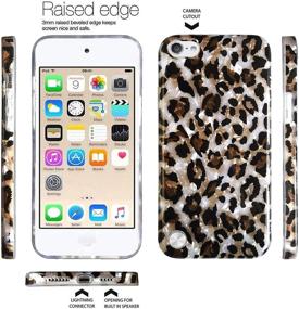 img 3 attached to J.west iPod Touch 7th Generation Case - Stylish Sparkle Translucent Clear White Leopard Cheetah Print Cover for Girls and Women (Bling)