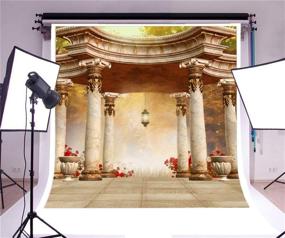 img 2 attached to 💒 LFEEY 8x8ft Vintage Marble Columns Wedding Garden Pavilion Backdrop - Royal Gloriette Noble Gazebo Arbor - Classic Kiosk Chic Pillar Decor Photography Background - Bride Photo Studio Props Vinyl Banner