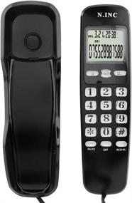 img 2 attached to Expandable Corded Phone with Call Screening, LCD Display & Incoming Caller ID Handsets - Ideal for Home, Office, Hotel Telephone System (Black)